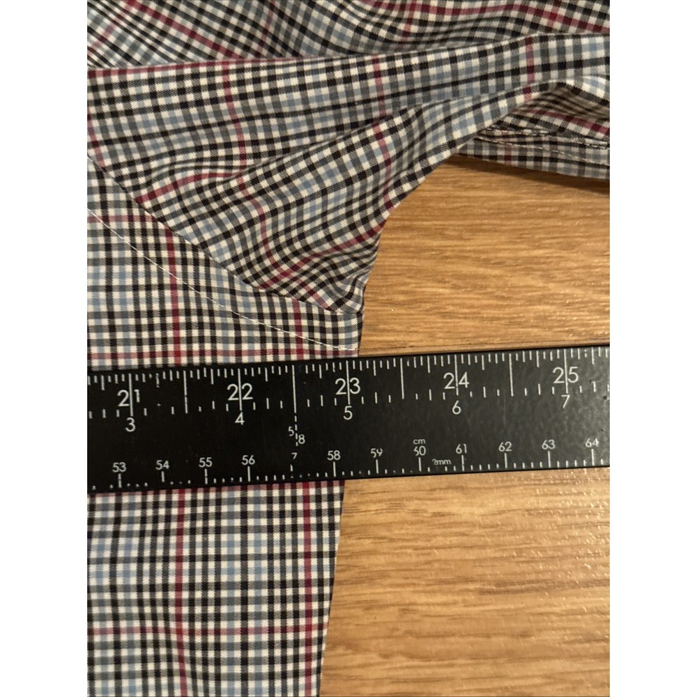 Brooks Brothers 1818 Shirt Mens Large Multicolor Plaid Slim Fit Non-Iron Stretch - Picture 3 of 7